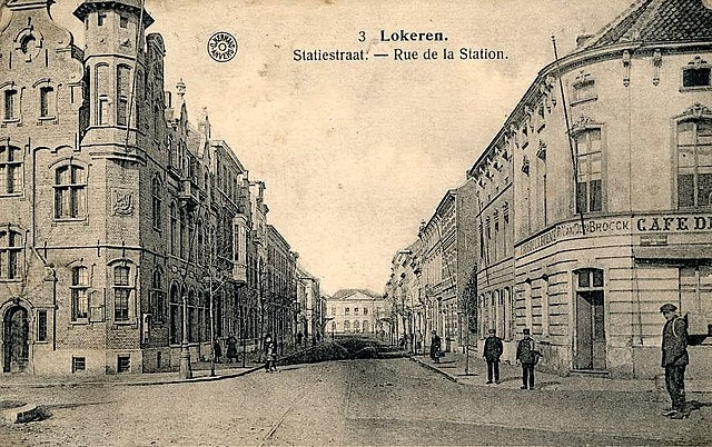 Oude straatfoto van Lokeren