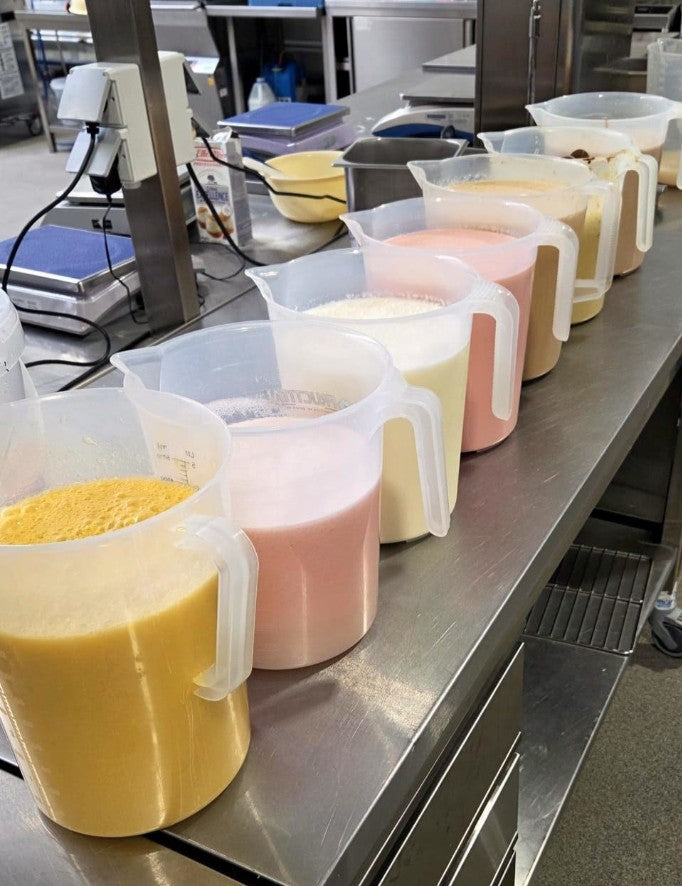 Ingrediënten voor de gelatobereiding bij Ravello